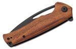 S21013-4 Sencut Mims Guibourtia fa nyél fekete kőmosott 9Cr18MoV pengebetét Loc