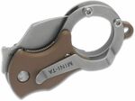 FOX kések FX-536 CB MINI-TA Coyote Brown kis zsebkés - karambit 2,5 cm, barna, FRN