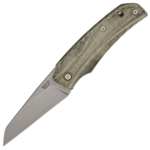 MKM MK IC-GC ICE vreckový nôž 6,5 cm, Stonewash, zeleno-sivá, Micarta