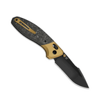 Kizer Ki3695A1 Staffi zsebkés 8.4 cm, DLC/Kőmosott, arany-fekete, titán, karbon