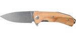 KUR UL LionSteel Liner Lock Sleipner Blade, OLIVE WOOD handle, IKBS