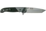 CRKT CR-M40-02 M40® - 02 TANTO BLACK zsebkés rásegítéssel 7,5 cm, fekete, FRN, alumínium