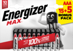 Energizer Max AAA alkalické batérie 15+5 20ks E303349400