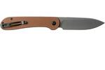 CIVIVI C2103D Button Lock Elementum Brown Stonewash kapesní nůž 8,9cm, hnědá, Micarta