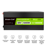 INVGC48P5000LCD Green Cell automobilový menič napätia 48V/230V 5000W/10000W, LCD displej