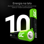 GR12 Green Cell újratölthető akkumulátor 4x AAA HR03 950mAh 1,2V 