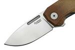 LionSteel NA01 CVN NANO kapesní nůž 6,5 cm, Satin, hnědá natural, Micarta, ocel