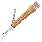 FOX kések 405 OL zsebes gombaszedő kés 7 cm, olívafa, karabiner