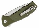 QSP Kés QS122-B Raven Green zsebkés 8,6 cm, szatén/kőmosás, zöld, G10