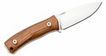 M4 ST LionSteel Fixed Blade M390 satin Santos wood handle, leather sheath