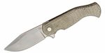 FX-524 G FOX kések EAST WOOD TIGER FOLD. KÉS, ACÉL D2 PENGE KŐMOSOTT, ZÖLD VÁSZON MICARTA HD
