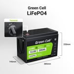 CAV04S Green Cell LiFePO4 baterie 200Ah 12.8V 2560Wh