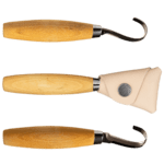 13386 Morakniv Hook Knife 164 Left Narrow Curve, Leather Sheath, 1Pc / Box