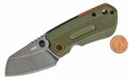 CRKT CR-6277 Overland™ kompakt zsebkés 5,7 cm, fekete Stonewash, zöld, G10