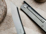 Böker Plus 01BO369 Zenshin 42 Brass kapesní nůž 7,5 cm, Stonewash, mosaz, spona