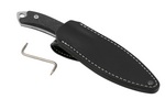 MKM MK PT2-CF POCKET TANGO 2 EDC nôž 7,4 cm, Satin, mramorované uhlíkové vlákno, kožené puzdro