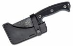 ESEE-CL1 Cleaver všestranný nôž/sekáčik 15,2 cm, celočierna, Stonewash, G10, kožené puzdro