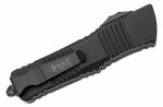 Microtech 142-1T Combat Troodon Black Tactical Standard automatický nôž 9,5 cm, celočierna, hliník