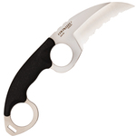 Cold Steel 39FKS Double Agent I Serrated nůž na krk - karambit 15,2 cm, černá, Kray-Ex, pouzdro