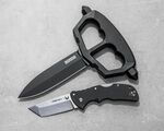 Cold Steel 80NT3 Chaos Push Knife taktický tlačný nůž 12,7 cm, celočerná, hliník, pouzdro Secure-Ex