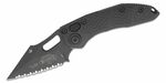 Microtech 169-3T Stitch Black Tactical Serrated automatický nôž 9,2 cm, celočierna, hliník