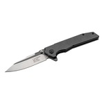 Herbertz 571412 egykezes zsebkés 8,8 cm, szénszálas, G10, Black Stonewash