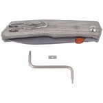 FX-525 MI FOX knives /TERZUOLA DESIGN FOLD. KNIFE BECUT BEADBLASTED+SW BLADE GREEN MICARTA HANDLE