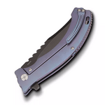 QSP Knife QS119-B Kylin Purple Titanium CF vreckový nôž 9,5cm, čierna, modro-fialová, titán