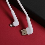 Maxlife MXUC-09 uhlový kábel USB - Lightning 1,0 m 2,4A biela (OEM0101207)