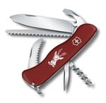 Victorinox 0.8573 Hunter multifunkční nůž 111 mm, červená, myslivecký motiv, 12 funkcí