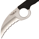 Cold Steel 39FKS Double Agent I Serrated nôž na krk - karambit 15,2 cm, čierna, Kray-Ex, puzdro