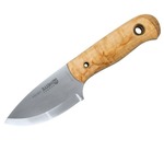 Helle HE-200620 Mandra nůž na opasek 6,9 cm, dřevo kadeřavé břízy, kožené pouzdro