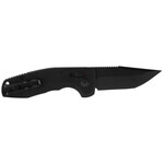 SOG-15-38-09-57 SOG-TAC AU COMPACT Tanto automata taktikai kés 7,5 cm, fekete, alumínium 