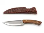 Beavercraft HGK1_Art vadászkés vadászkés 14 cm, diófa, bőr tok