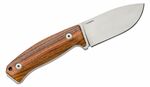 M2M ST LionSteel Fixed Blade M390 satin blade, Santos wood handle, leather sheath