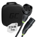 EVKABGC02 Green Cell Snap Type 2 EV Charging Cable 22 kW 7 m pro Tesla Model 3 SXY, VW ID.3, ID.4,