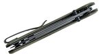 S22014-1 Sencut Fritch zöld vászon Micarta nyél fekete kőmosott 9Cr18MoV penge Li