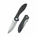 Kubey KB314P Ruckus Flame vreckový nôž 8,4 cm, tmavá, titán 