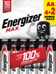 Energizer Max AA alkalické batérie 6ks (4+2) E303328500