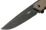 CRKT CR-7091 CINCO™ DESERT TAN BLACK kapesní nůž 7,3 cm, Black Stonewash, písková hnědá, G10, ocel