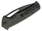 S21013-3 Sencut Mims Dark Green Canvas Micarta Handle Black Stonewashed 9Cr18MoV Blade