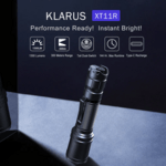 KLARUS XT11R taktikai zseblámpa 1300 lm, 1x 18650 2600 mAh, kettős kapcsoló, USB-C