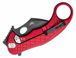 LE1 A RB LionSteel Folding knife Chemical Black MagnaCut blade, RED aluminum handle