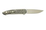 WE20043-5 We Knife Smooth Sentinel Šedá Titanium Handle With Aluminum Foil Carbon Fiber Inlay