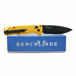 Benchmade Bugout WorkSharp Exclusive-Blue Class (PP0004939), kapesní nůž 8 cm, žlutá, Grivory