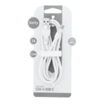 SETTY kabel USB-A - USB-C 1,2 m 2A KSA-C-1.220 bílá (GSM171581)