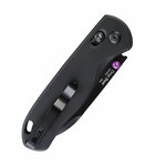 Kizer V3619C2 Drop Bear Black Aluminium vreckový nôž 7,6 cm, celočierna, hliník