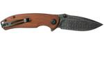 CIVIVI C2020DS-2 Pintail Damascus Cuibourtia Wood vreckový nôž 7,6 cm, damašek, drevo