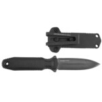 SOG-17-61-03-57 PENTAGON FX COVERT – BLACKOUT taktický nôž - dýka 8,7 cm, celočierna, puzdro GRN