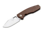 Böker Plus 01BO338 F3.5 kapesní zavírací nůž 8,5 cm, hnědá barva, Micarta, nylonové pouzdro